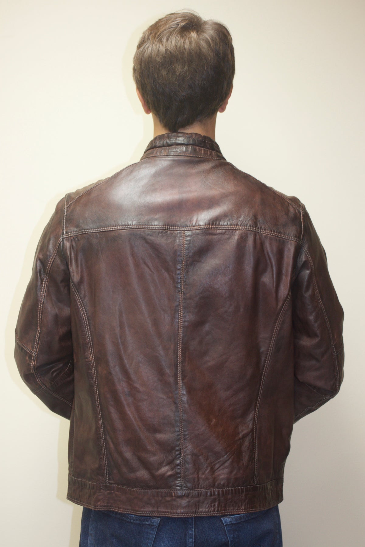 Moto Leather Bomber Jacket