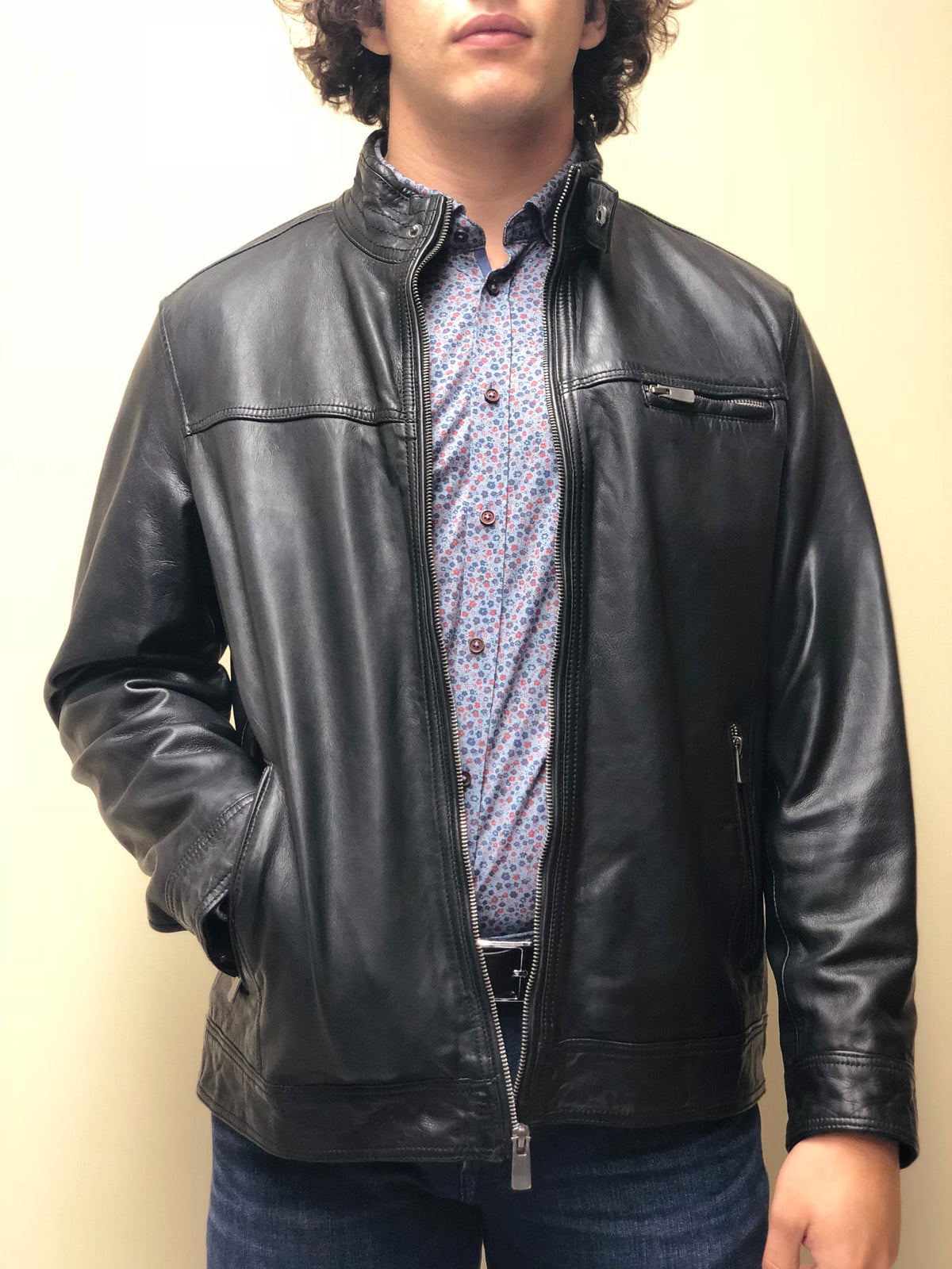 Black Antique Washed Lambskin Jacket