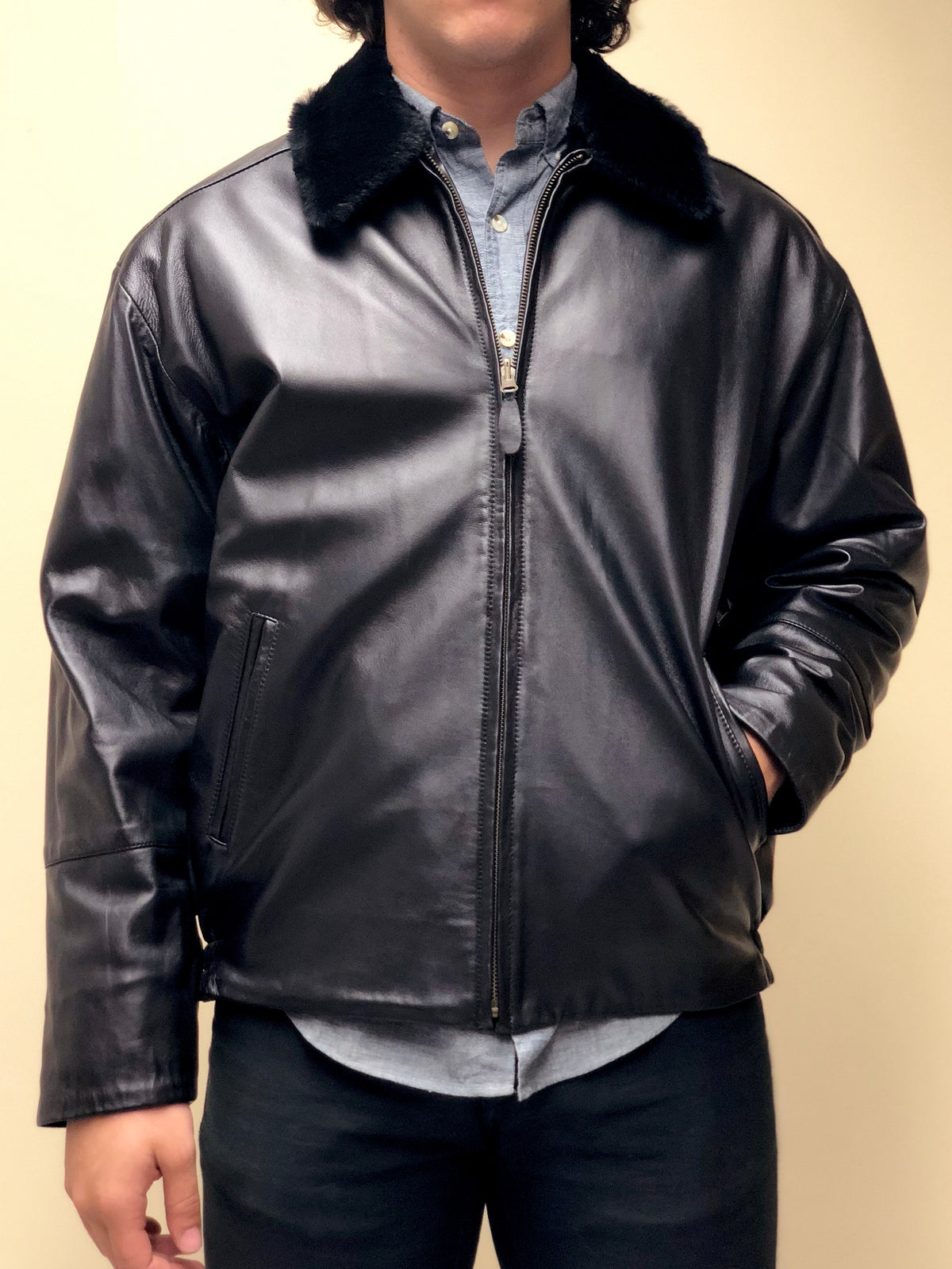 Reversible Rabbit Fur and New Zealand Lambskin Jacket