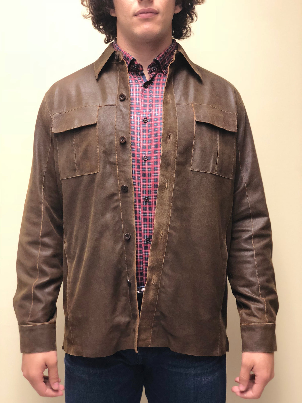 Antique Suede Lambskin Lightweight Jacket