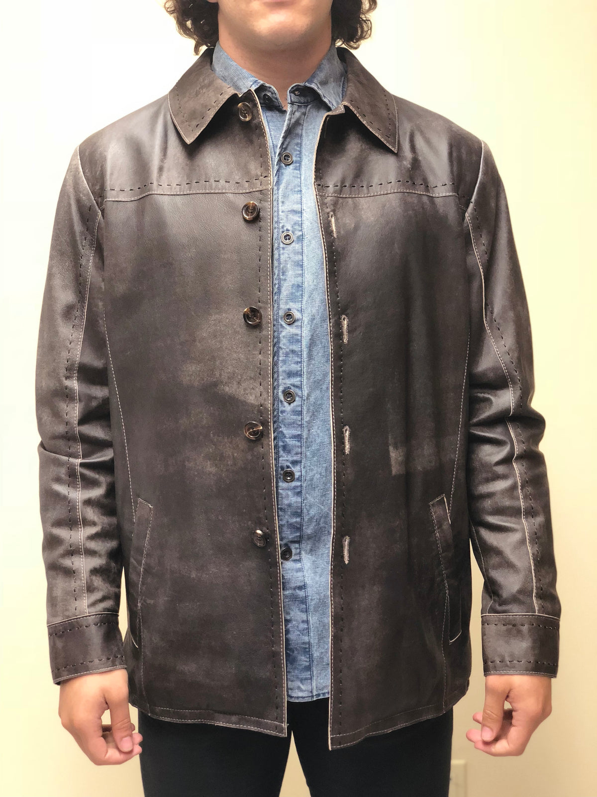 Burnished Lambskin Coat
