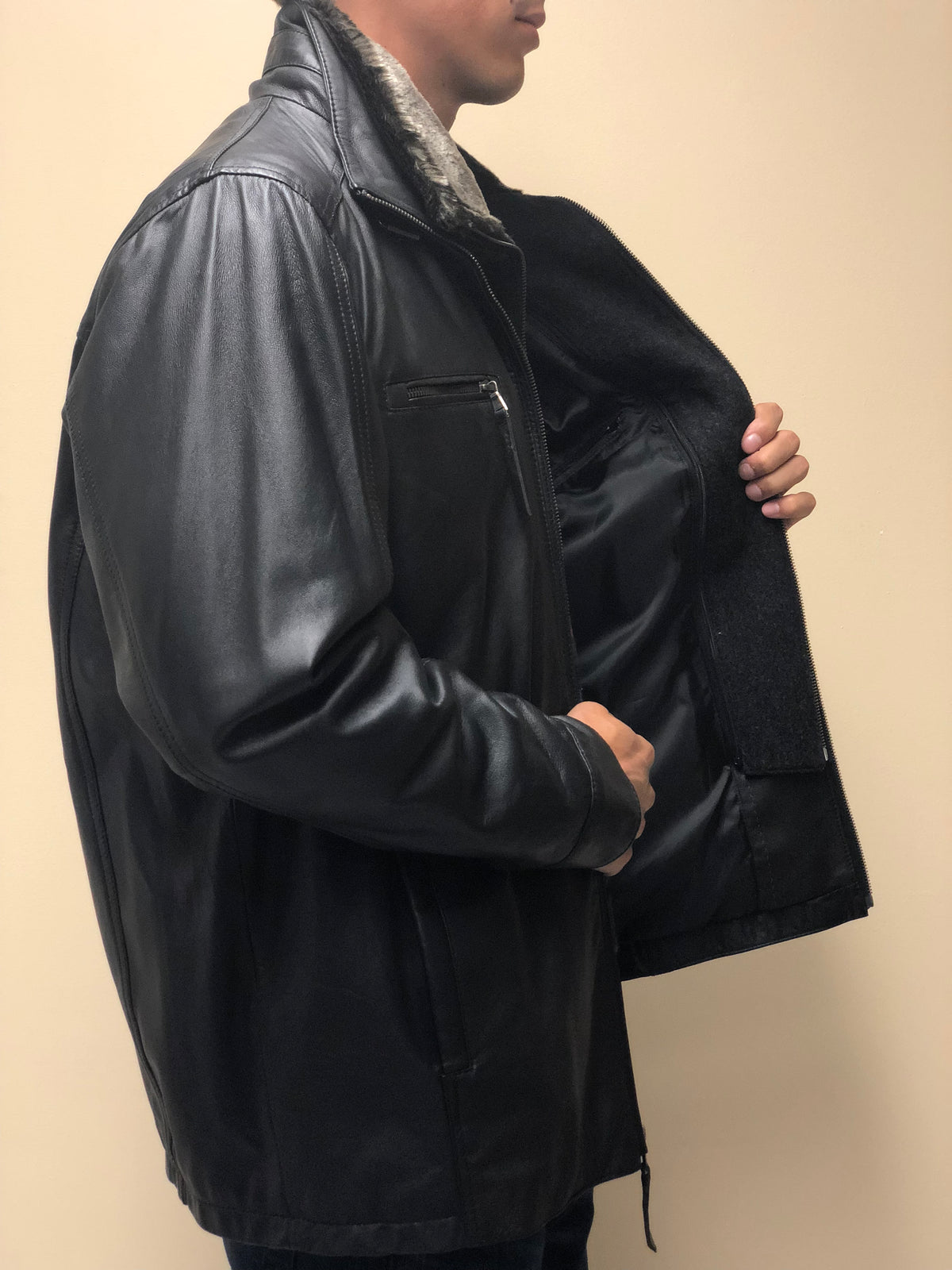 Turkish Lambskin Jacket with Removable Fur Collar