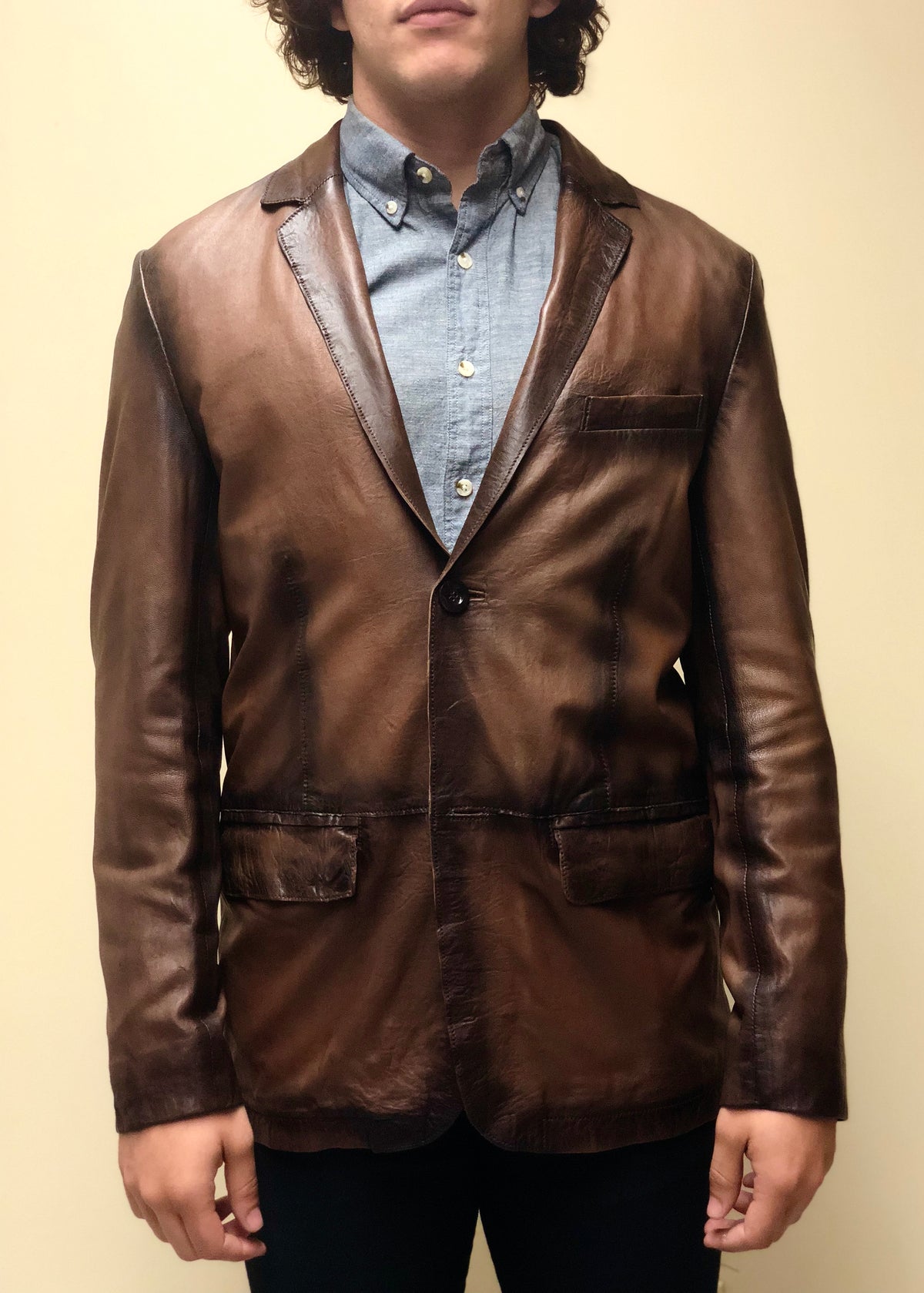 Antique Washed Lambskin Blazer