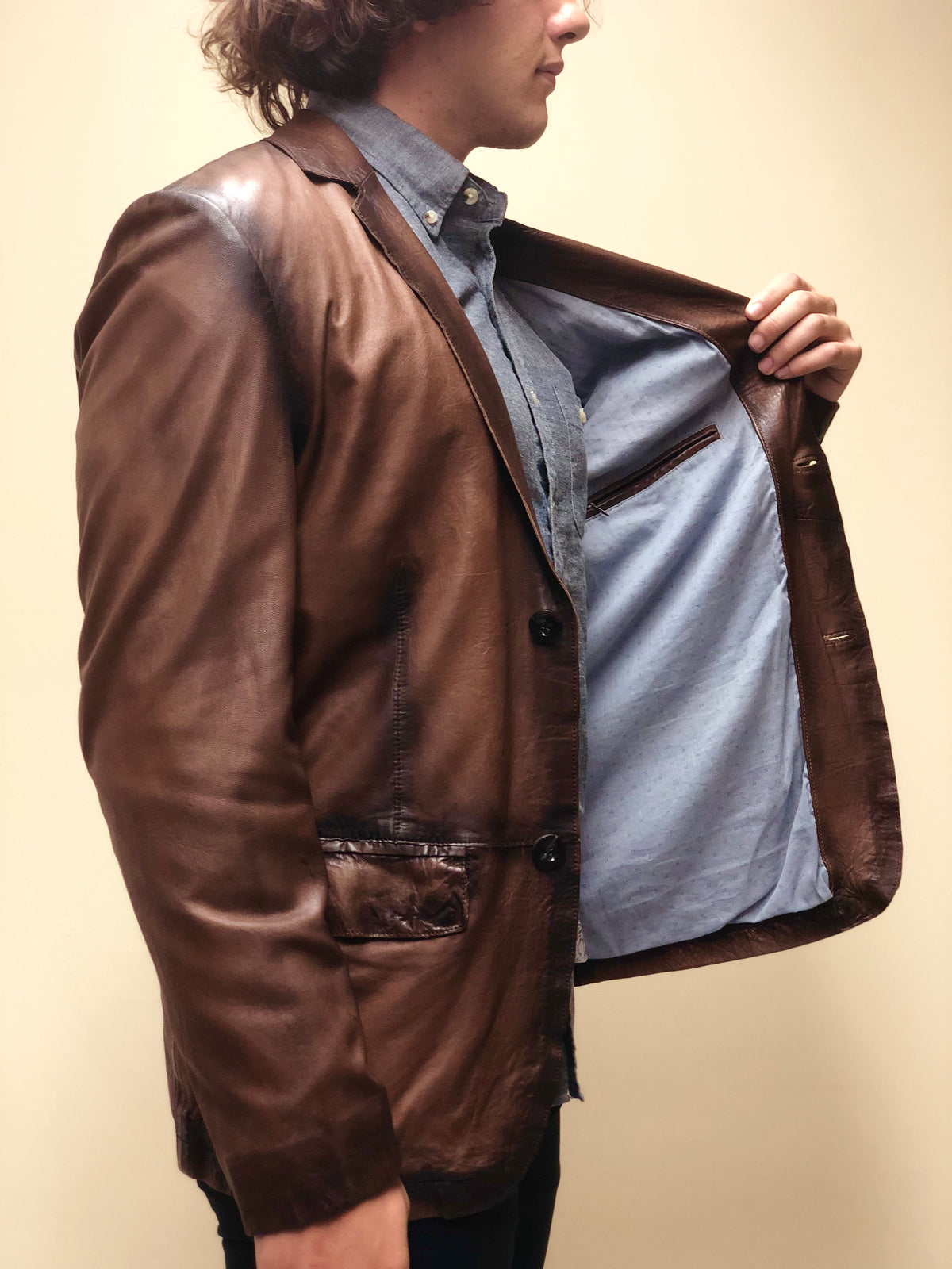 Antique Washed Lambskin Blazer