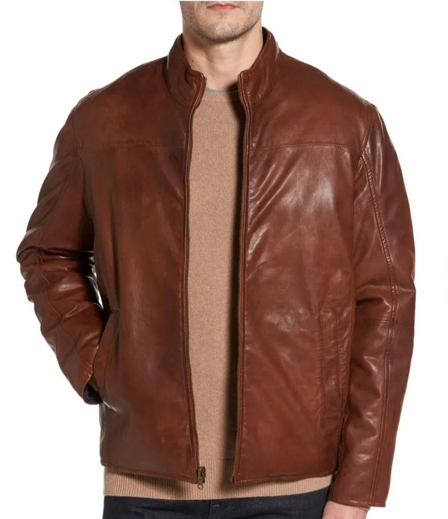 Missani le collezioni shop lambskin leather jacket