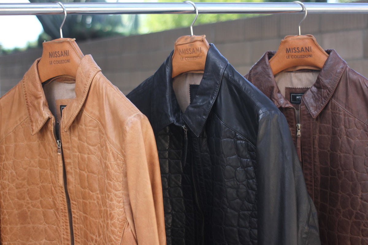 Embossed Antique Naked Lambskin Jacket