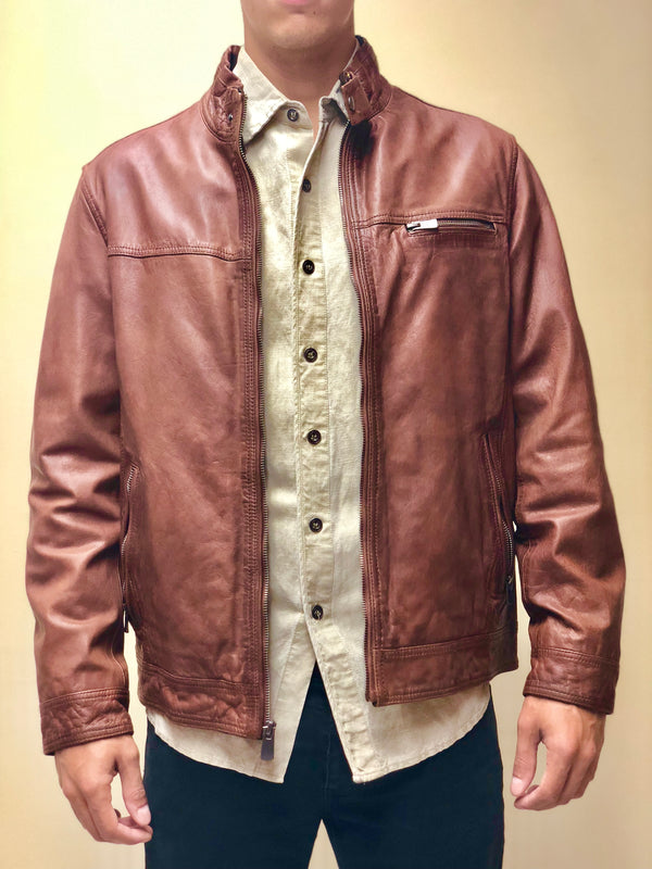 Antique Lamb Fitted Leather Jacket