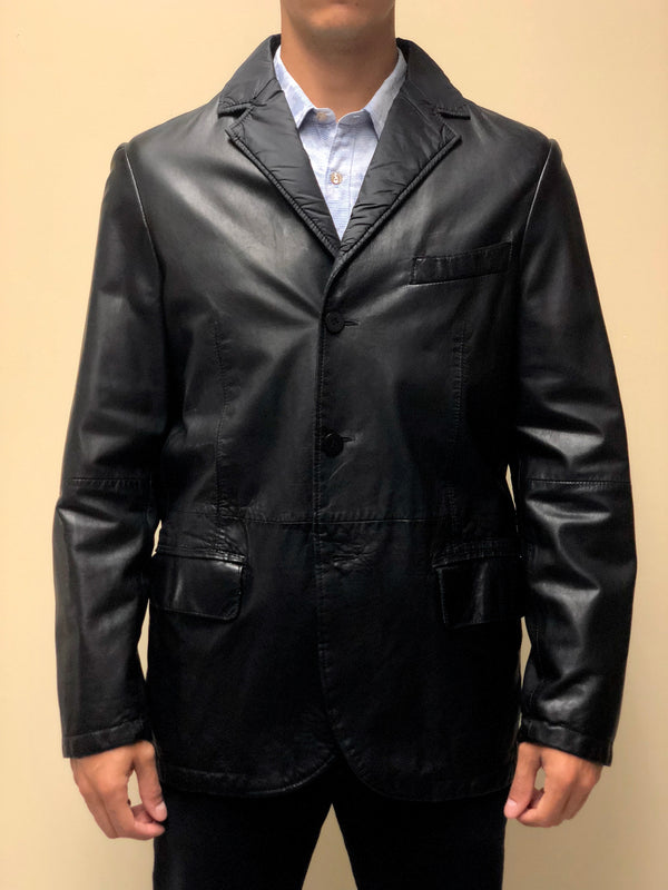 Reversible Antique Lambskin and Down Peacoat